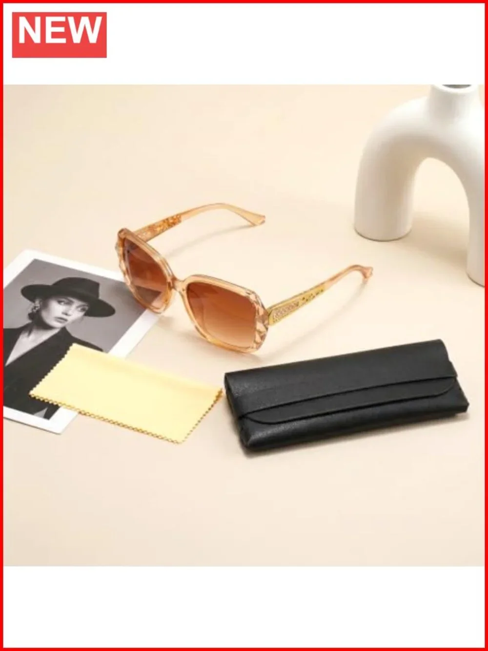Polarized Square Sunglasses Oversized UV400 Protection for Women Men